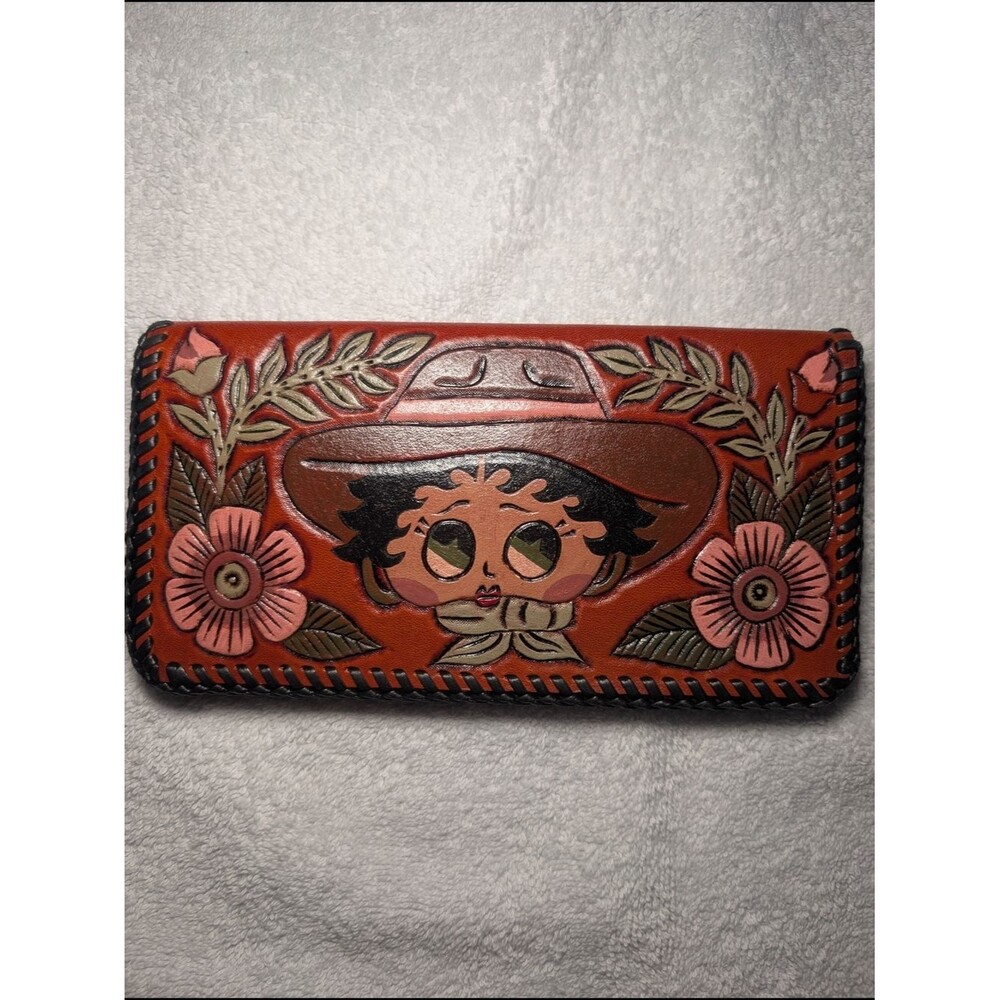 Leather Betty Boop Wallet Handmade